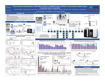 ASMS 2025 - Fully automated implementation of EPA Method 1633 for LC-MS/MS analysis of PFAS in environmental samples using a customized robotic autosampler
