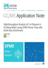 High-throughput Analysis of 1,4-Dioxane in Drinking Water using SPME Arrow–Trap with Multi-Step Enrichment