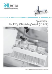 Specifications PAL RTC / RSI including Series II (LC & GC)