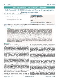 Fully Automated QuEChERS Extraction and µSPE Clean-up of Organophosphate Pesticides in Orange Juice