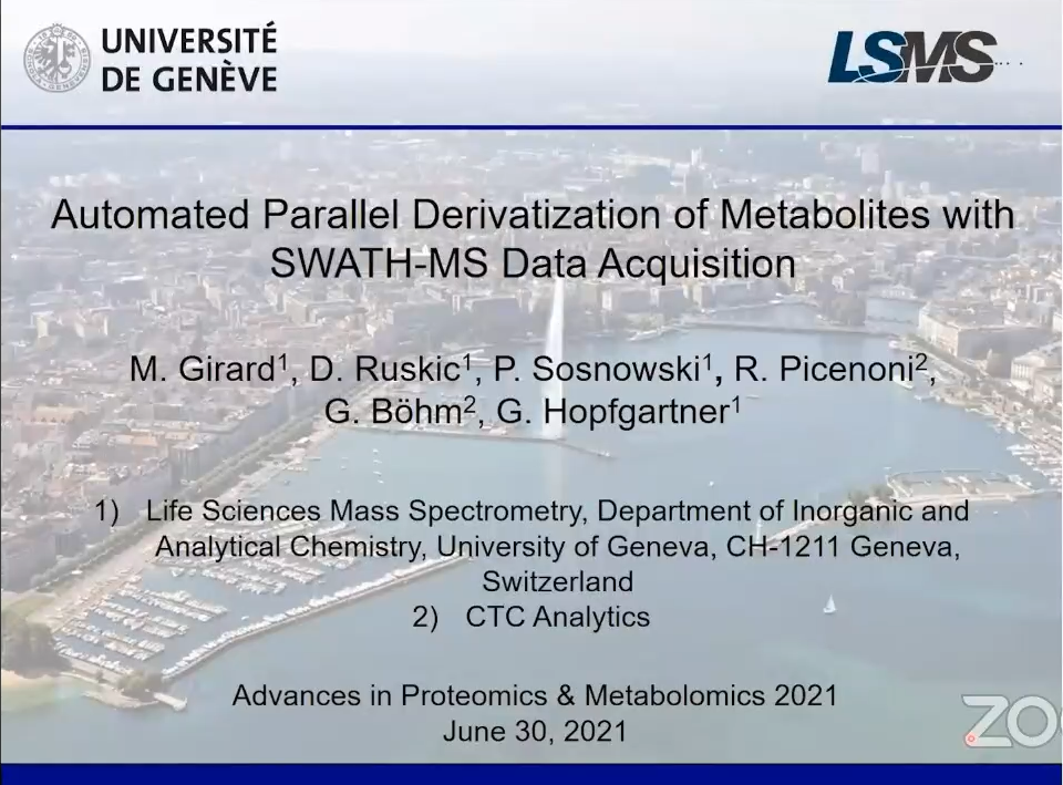 Metabolomics Spotlight Talk Gerard Hopfgartner